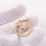 Přívěsek kočka tři barevné varianty chirurgická ocel - Povrchová úprava Rose gold galvanizace TC 278 – Zboží Mobilmania