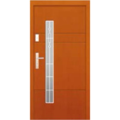 DERPAL - Venkovní vchodové dřevěné dveře Deskové DP-55 – Zboží Mobilmania
