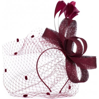 Fascinátor - bordový – Zboží Dáma