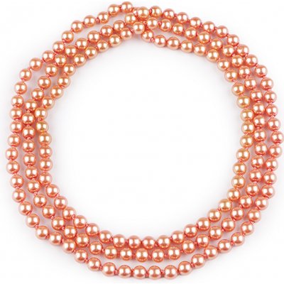 Prima-obchod Perlový náhrdelník dlouhý, retro, barva 11 lososová – Hledejceny.cz