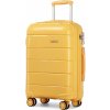 Cestovní kufr Kono Classic 7 Kufr spinner žlutá 38 l