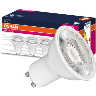 Osram 3x LED žárovka GU10 6,9W = 80W 575lm 6500K Studená bílá 60° – Zboží Živě