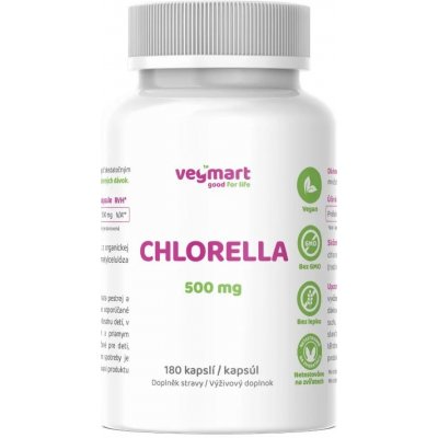 Vegmart Chlorella 500 mg 180 kapslí – Hledejceny.cz