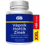 GS Vápník hořčík zinek 130+20 kapslí – Hledejceny.cz