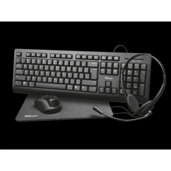 Trust Gaming Ziva 4 in 1 Pack Clavier + Souris 3000dpi + Casque + Tapis de  souris 22×30 cm – Utilisation Ambidextre – Couleur Noir/Rouge –  ECI-Solutions