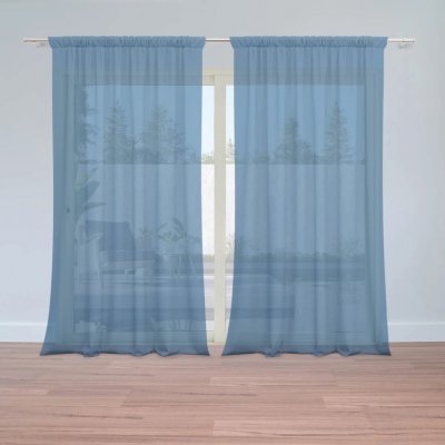 Sablio Záclony Námořní modrá: 2ks 150x250cm – Hledejceny.cz