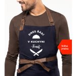Kariban Zástěra pro muže se jménem Exclusive Dnes řádí v kuchyni.. Tmavě modrá Navy – Hledejceny.cz