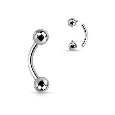 Šperky4U piercing banánek titan kuličky TIT1006-16105 – Hledejceny.cz