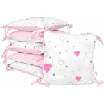 Baby Nellys Polštářkový mantinel 6D I love Girl růžová/bílá – Hledejceny.cz