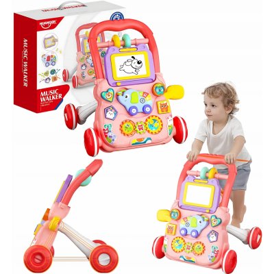 Huanger Interaktivní chodítko Odrážedlo Vzdělávací pro děti He0811 Růžové – Sleviste.cz