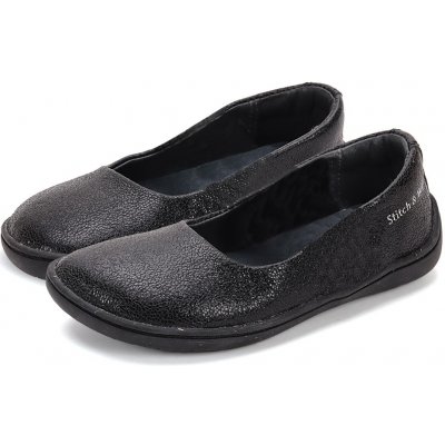 Stitch & Walk dámské kožené baleríny H088-51494 Stitch Walk černé – Zboží Dáma