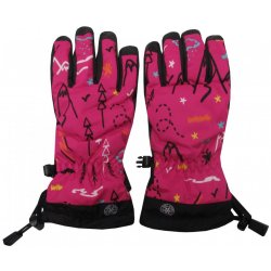 Echt C069 Dětské zimní lyžařské rukavice růžová