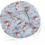 Bellatex Dita kulatý prošívaný kvítí na šedé 40 cm – Hledejceny.cz