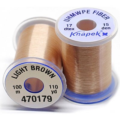 Vázací nit • UHMWPE FIBER LINE • 100m - Tloušťka 15D, Barva Světle hnědá – Hledejceny.cz