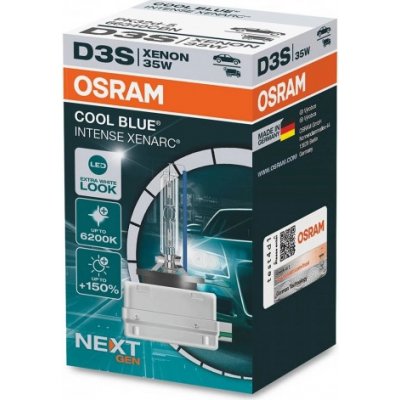 OSRAM Xenonová výbojka XENARC COOL BLUE INTENSE NEXTGEN D3S +150% 35W 66340CBN – Zboží Mobilmania