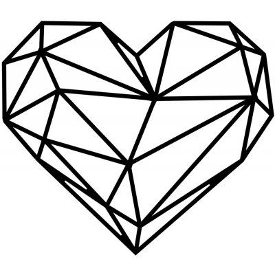 Amadea dřevěná dekorace Srdce na zeď černé 20 cm – Zboží Dáma