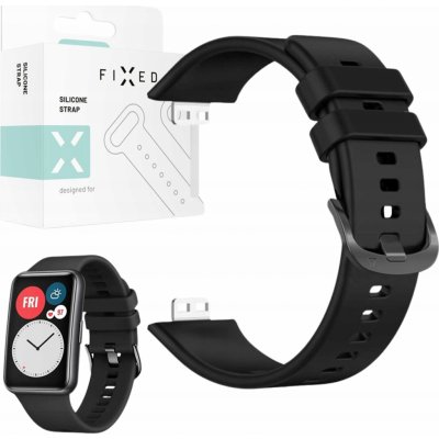 FIXED Silicone Strap pro Huawei Watch FIT, černý FIXSSTB-1054-BK – Zboží Živě