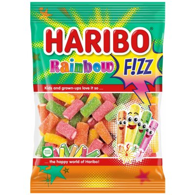 Haribo Fizz Rainbow želé s ovocnými příchutěmi 85 g – Zboží Dáma