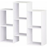 en.casa® Aabybro Stojací knihovna,76x85x22 cm, Bílá – Hledejceny.cz