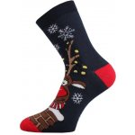 Boma RUDY vánoční froté ponožky RUDOLF tm. modrá – Zboží Dáma