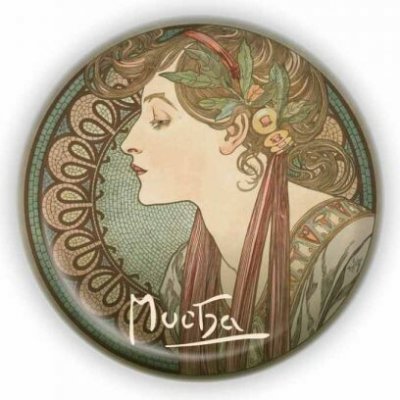 Kovový otvírák Alfons Mucha - Laurel, o 5,8 cm – Hledejceny.cz
