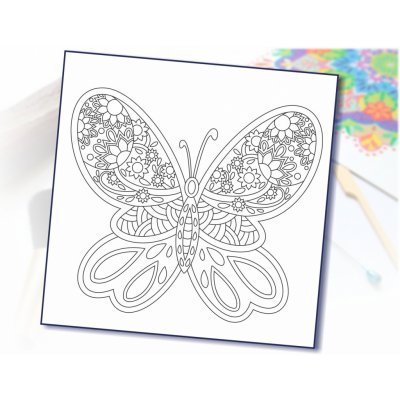 Radost v písku Šablona na pískování mandalový motýl 210 x 210 mm – Zboží Dáma