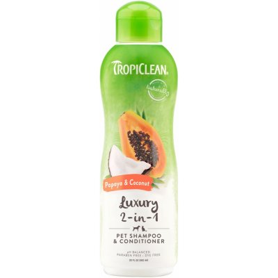 Tropiclean šampon Luxury 2v1 papája a kokos 355 ml – Zboží Mobilmania