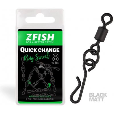 Zfish Obratlík Quick Change Ring Swivel Matt vel. 8 – Zboží Mobilmania