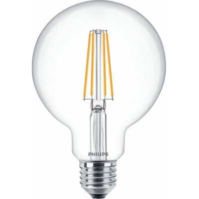 Philips LED žárovka 7W 60W E27 806lm teplá bílá Filament globe – Hledejceny.cz