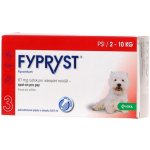 Fypryst Spot-on Dog S sol 1x0,67ml (2-10kg)