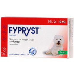 Fypryst Spot-on Dog S 2-10 kg 1 x 0,67 ml