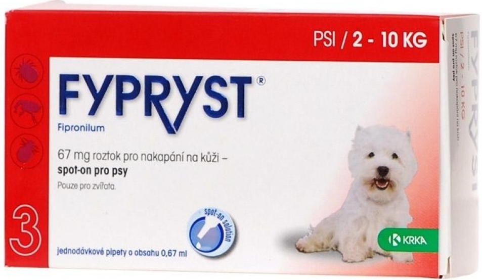 Fypryst Spot-on Dog S 2-10 kg 1 x 0,67 ml