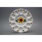 Bohemia Porcelán 1987 podnos na vejce Rokoko Slunečnice ZL 24cm – Zboží Dáma