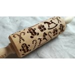 GoodyWoody Embosovaný váleček na těsto 24 cm Nadílka – Zboží Dáma