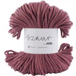 MILA Bavlněná šňůra Glitter 3mm - Starorůžová tmavá zlatá/PG126 – Zboží Dáma