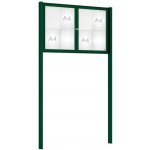 PROCITY Venkovní elegantní vitrína Tradition, 8 x A4 dvoukřídlá, včetně sloupků, zelená | Zboží Auto