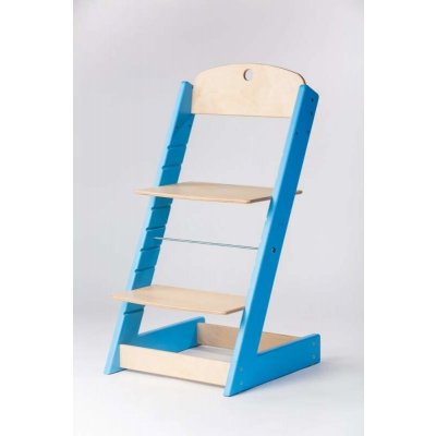 Lucas Wood Style rostoucí židle Alfa III modrá/přírodní – Sleviste.cz