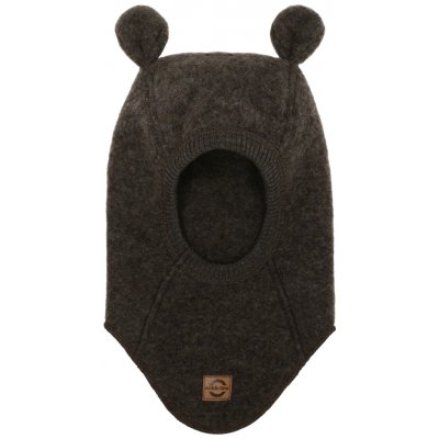 Mikk-Line Mikk Line kojenecká vlněná merino kukla 50040 Dark Brown Melange – Zboží Mobilmania