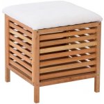 Taburet Naturel Home 45x50x45 cm ořech mat HOMETAB – Zboží Dáma