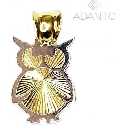 Adanito BRP0392GS Zlatý přívěsek sova