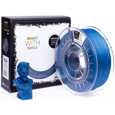 Print with smile PLA metalic blue, 1,75 mm, 1 kg – Zboží Živě