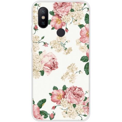 Pouzdro JustKing ochranné plastové růžové květiny Xiaomi Mi A2 - bílé – Zboží Živě