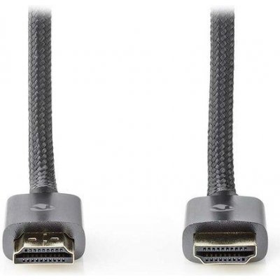 NEDIS PROFIGOLD High Speed HDMI kabel s Ethernetem/ konektor HDMI - konektor HDMI/ 4K/ bavlna/ šedý/ BOX/ 1m, CVTB34000GY10