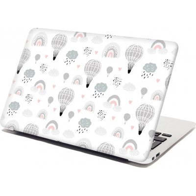 Sablio Samolepka na notebook Malované horkovzdušné balony - 38x26 cm – Zboží Živě