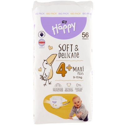 Bella Happy 4+ MAXI PLUS Big Pack 9-15 kg 56 ks – Zboží Dáma