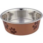 Trixie Miska nerezová s různobarevným potiskem tlapka+kost 0,3 l /12 cm – Zboží Dáma