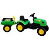 Odrážedlo LEAN Toys Branson Tractor Green S přívěsem