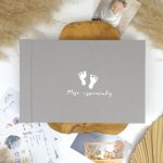 Lovelu Fotoalbum pro miminko - šedé + samolepky – Sleviste.cz