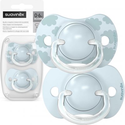 Suavinex silikon fyziologický memories modrá 2 ks – Zboží Dáma