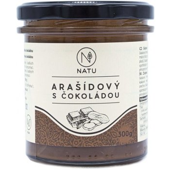 NATU Arašídový krém s hořkou čokoládou 300 g